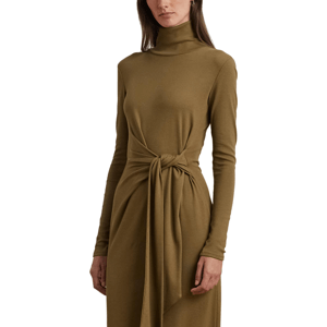 Lauren Ralph Lauren Tie-Front Turtleneck Dress